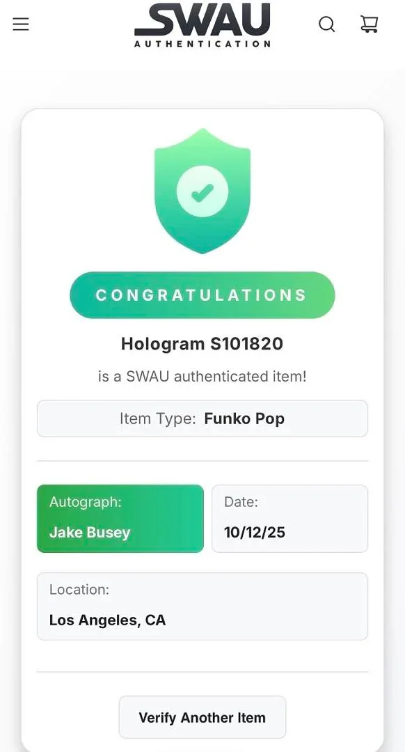 Jake Busey — Jake Busey signed "Eleven" Funko #1457 (Stranger Things) - SWAU COA, изображение 5