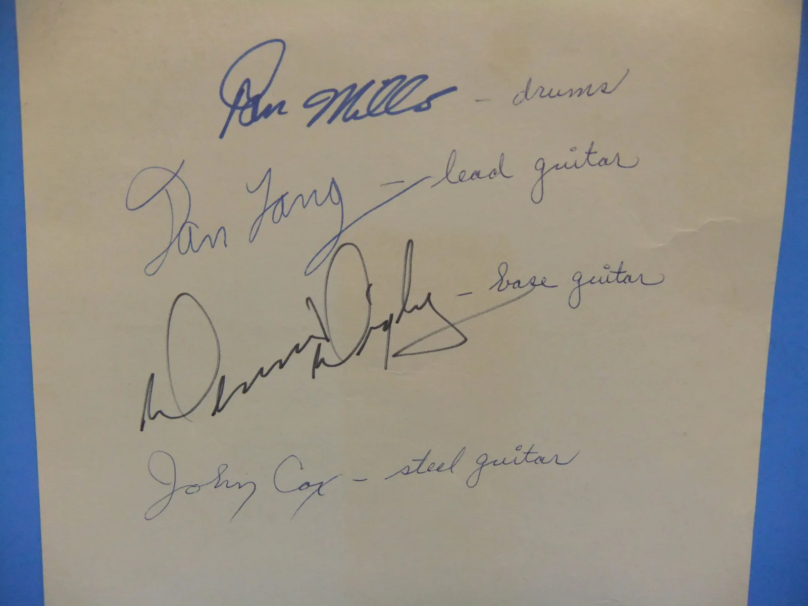 Cal Smith & Band 1976 Signed Color 8x10 Photo Jason's Farm Don Mills Johnny Cox, изображение 3