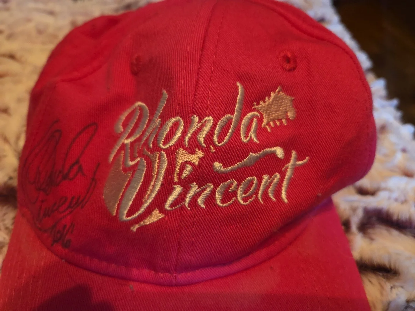 Rhonda Vincent Autographed Baseball Hat - Pink 2016, image 3