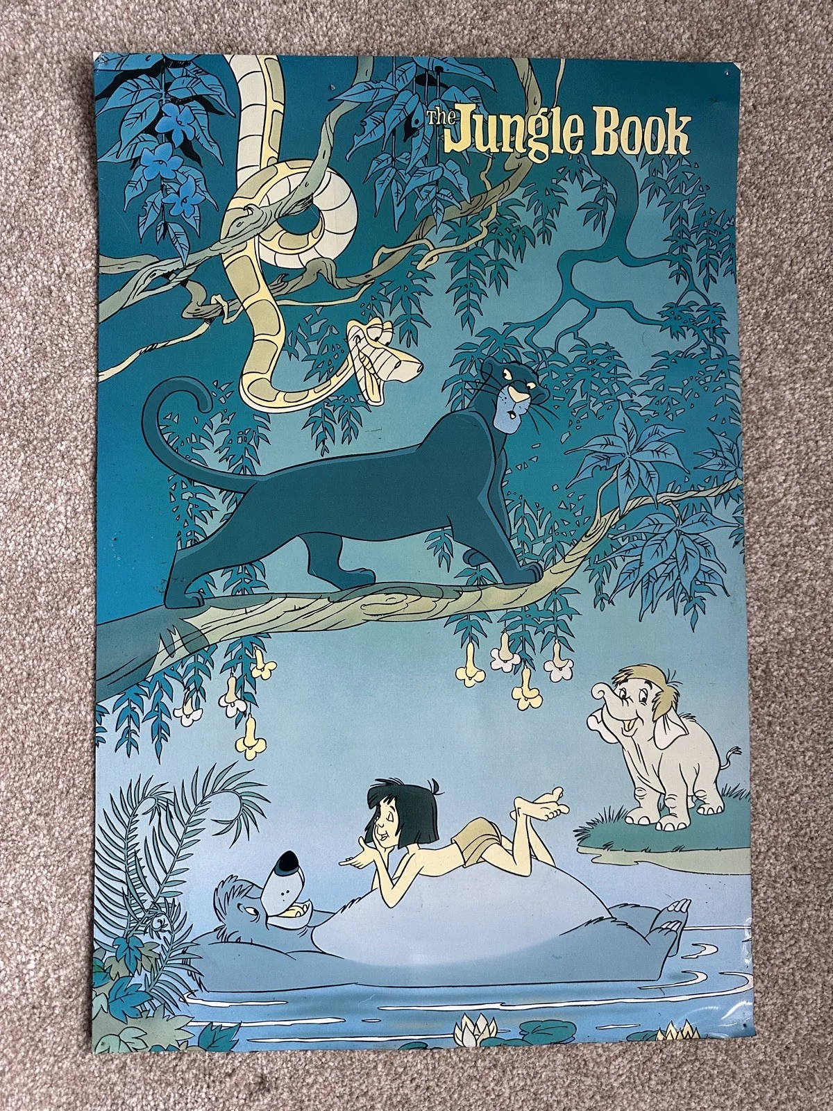 The Jungle Book 1967 Walt Disney Metal / steel Poster Vintage Rare collectible, изображение 3