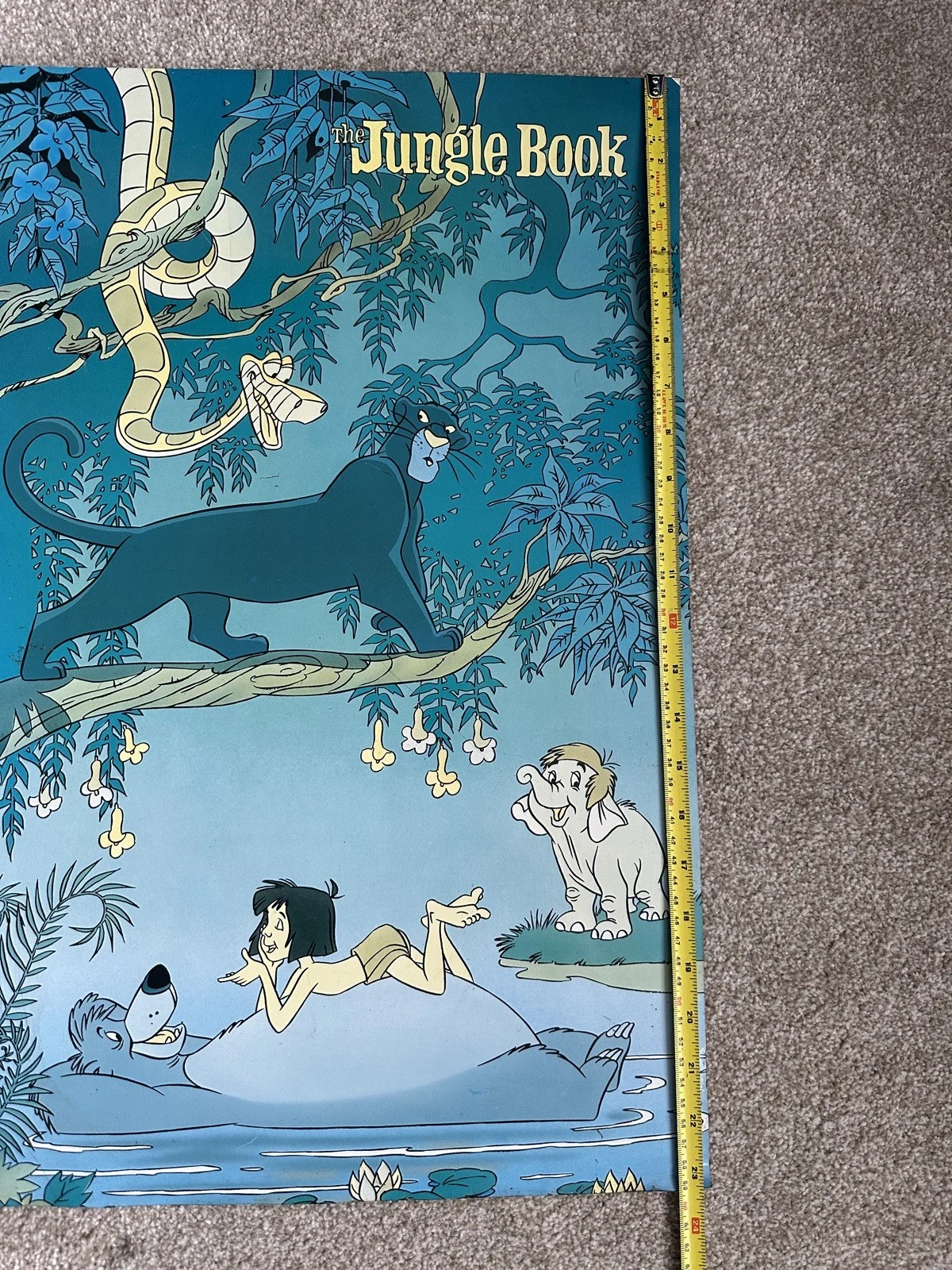 The Jungle Book 1967 Walt Disney Metal / steel Poster Vintage Rare collectible, изображение 5