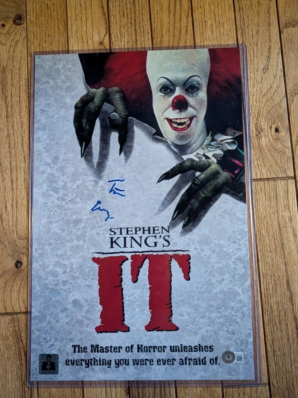 Tim Curry — TIM CURRY Signed 11x17 PHOTO POSTER IT Pennywise Stephen King Beckett COA