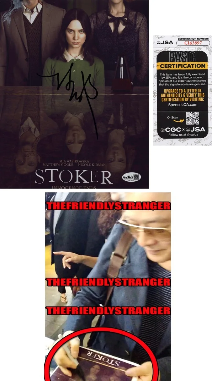 PARK CHAN-WOOK — Park Chan-Wook signed "STOKER" 8x10 Photo EXACT PROOF L NO OTHER CHOICE Dir JSA