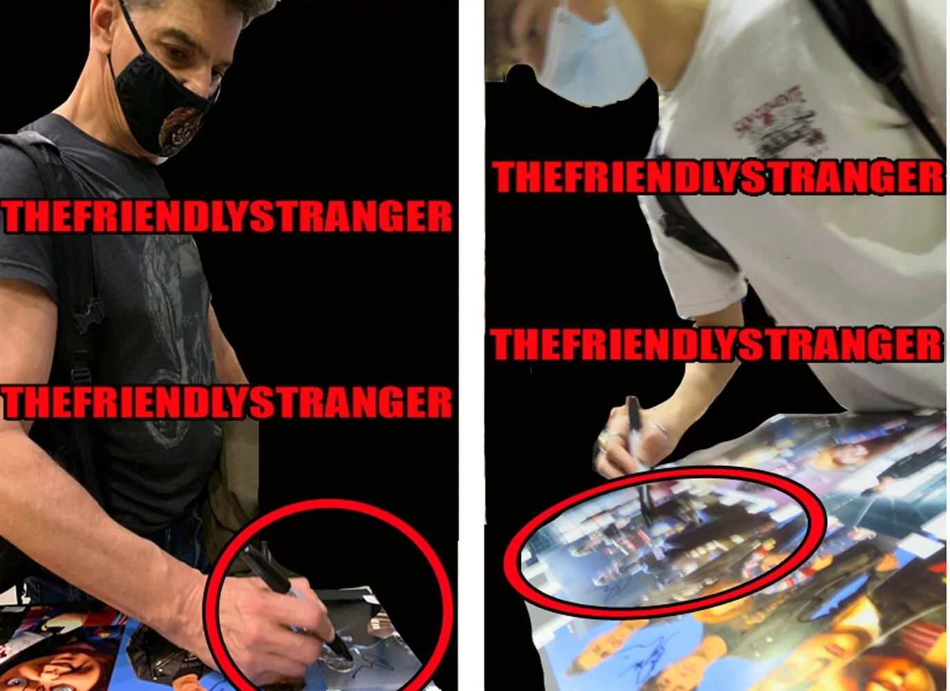 ZACKARY ARTHUR, DON MANCINI — Zackary Arthur & Don Mancini signed "CHUCKY" 8x10 Photo EXACT PROOF b ACOA COA, изображение 3