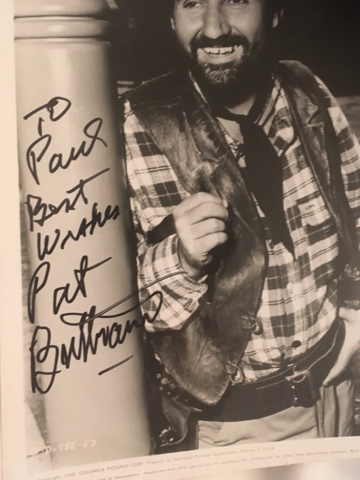 PAT BUTTRAM — PAT BUTTRAM Autographed Inscribed / Signed T 8x10 Photo American Actor, изображение 3