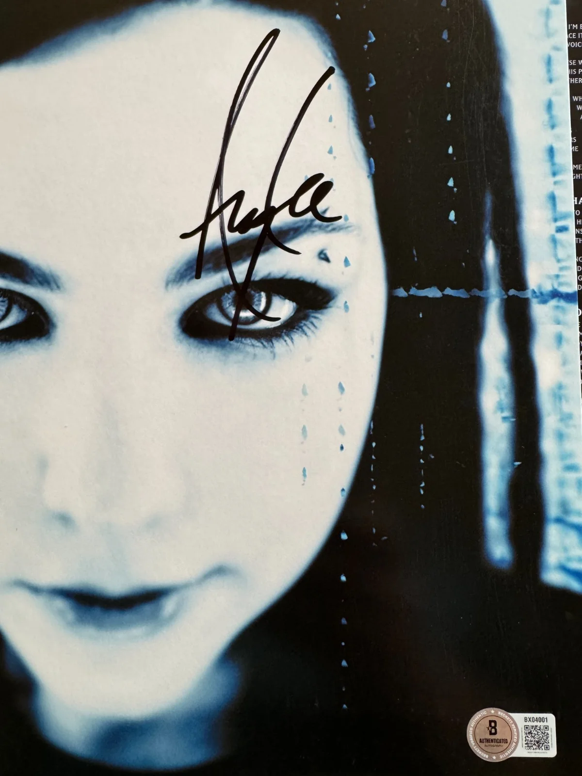 AMY LEE Signed Autographed EVANESCENCE Fallen Vinyl LP Beckett COA BAS, image 2