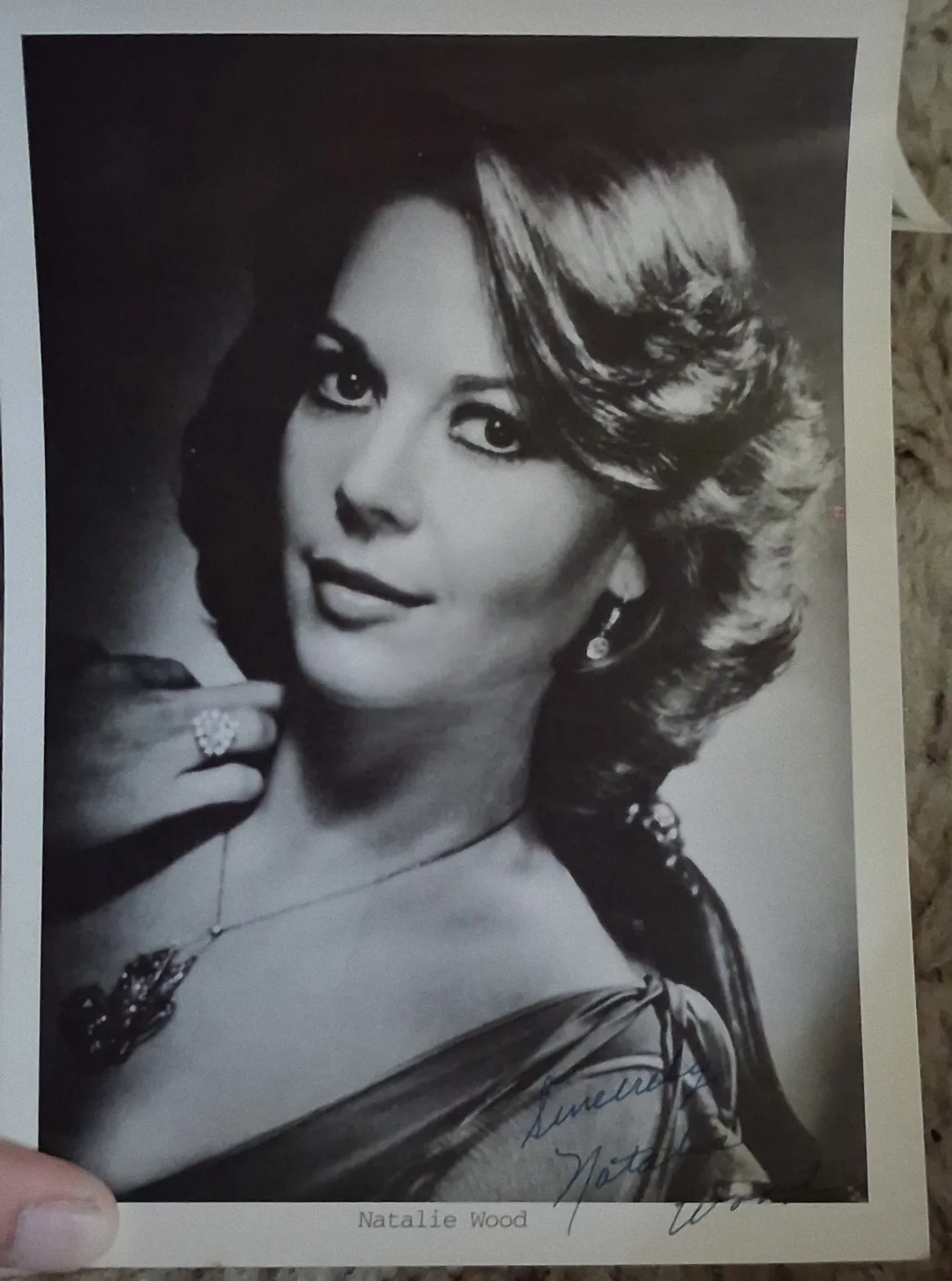 Natalie Wood — Natalie Wood Original Autographed Black & White Movie Photograph