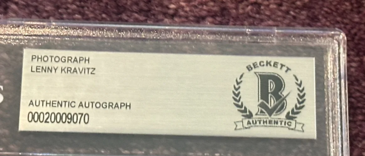 LENNY KRAVITZ Signed CONCERT 8 X 10 PHOTO Beckett Encapsulated, изображение 3