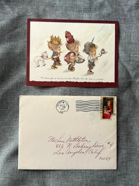 Dan Duryea — Signed Christmas Card from Actor Dan Duryea to Actress Lois Nettleton 1967, изображение 2