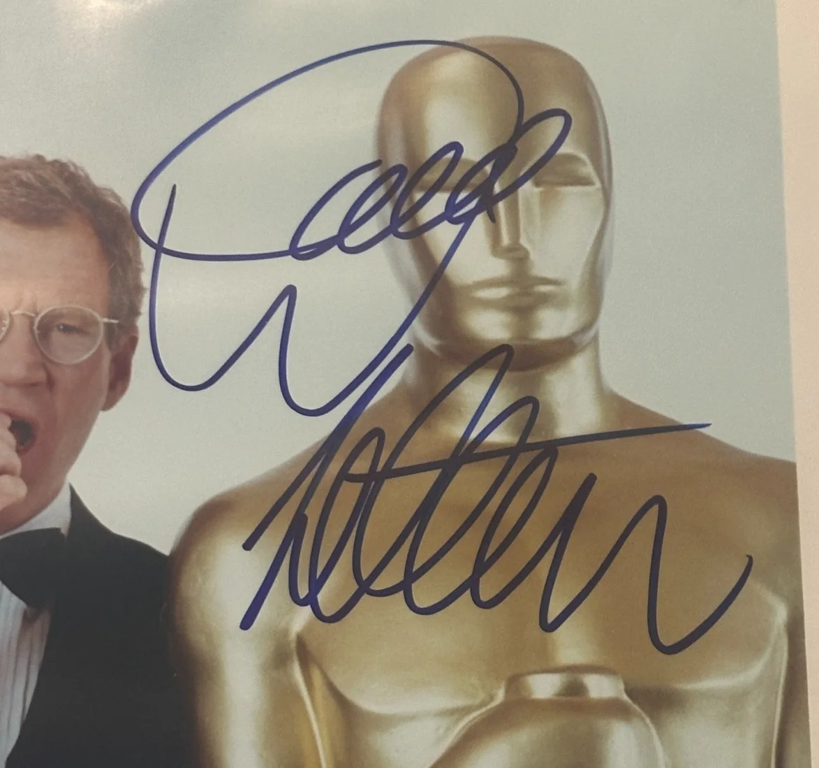 DAVID LETTERMAN — DAVID LETTERMAN Signed OSCARS 8 X 10 PHOTO Beckett Encapsulated, image 2