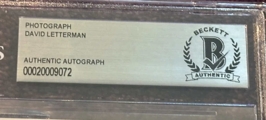 DAVID LETTERMAN — DAVID LETTERMAN Signed OSCARS 8 X 10 PHOTO Beckett Encapsulated, image 3