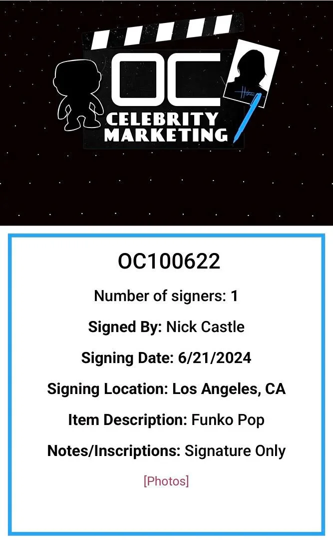 Mick Castle, Tyler Mane — Nick Castle & Tyler Mane Signed Funko #03 (Halloween)-OC Celebrity Mtkg & JSA, изображение 5