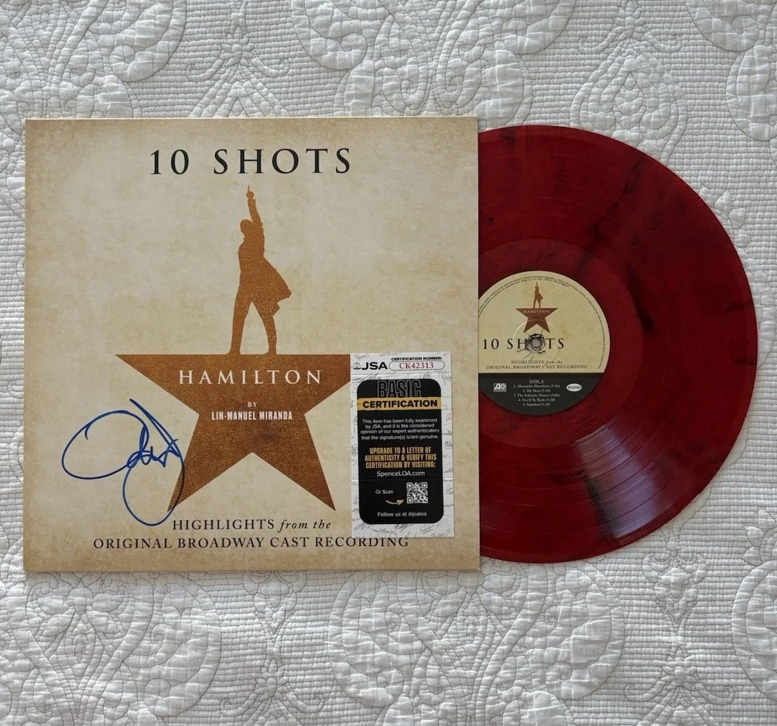 Leslie Odom Jr — Leslie Odom Jr. Signed Autographed Hamilton 10 Shots Vinyl Album Exclusive JSA!, изображение 2
