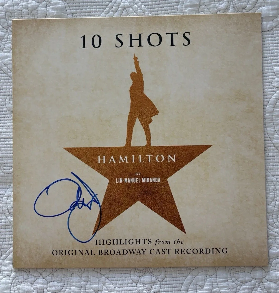 Leslie Odom Jr — Leslie Odom Jr. Signed Autographed Hamilton 10 Shots Vinyl Album Exclusive JSA!, изображение 4