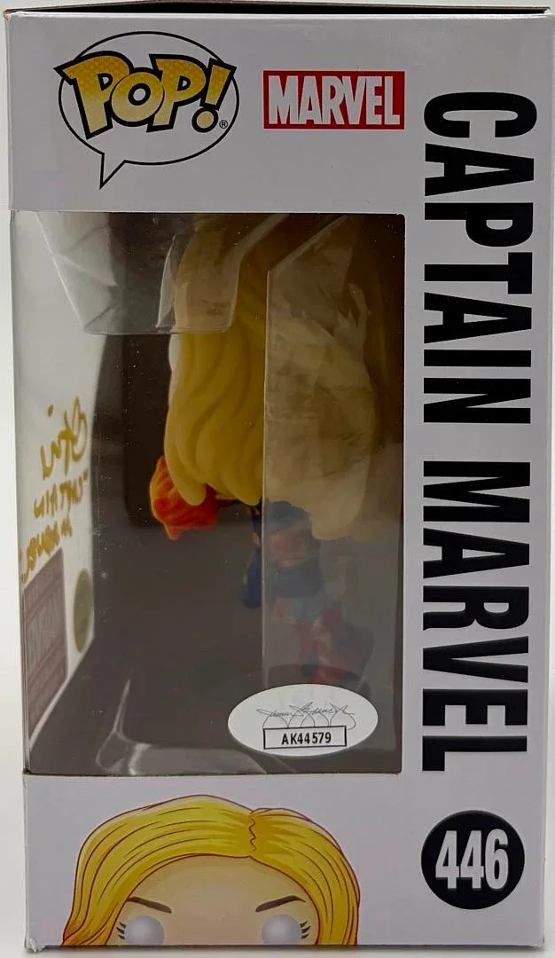 Brie Larson — Brie Larson Signed Exclusive "Collector Corps" Funko #446 "Captain Marvel" - JSA, image 3