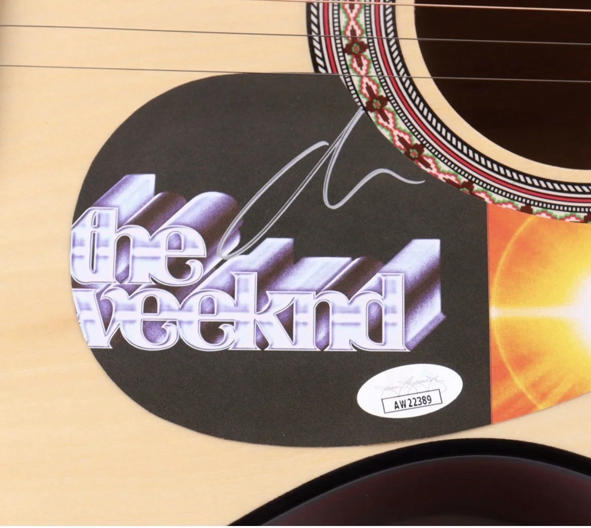 The Weeknd Signed 38” Autographed Acoustic Guitar (JSA) Hand Signed - NEW, image 2