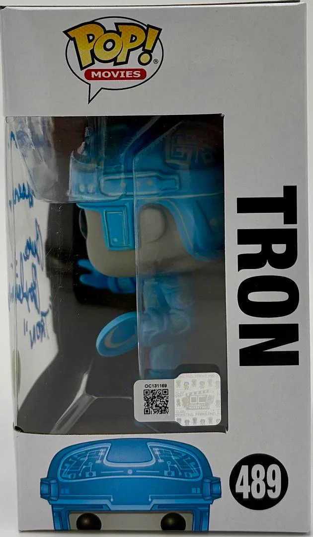 Bruce Boxleitner — Bruce Boxleitner signed "Tron" Funko #489 w/quote & char name-OC Celebrity Mtkg, изображение 3