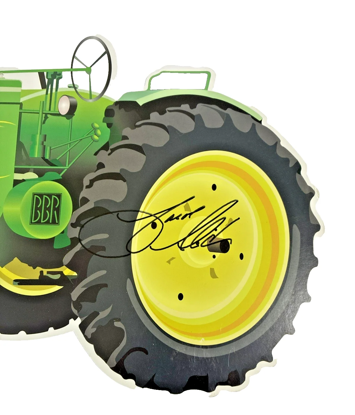 Jason Aldean — JASON ALDEAN SIGNED AUTOGRAPH BIG GREEN/yellow J Deere Colors TRACTOR CUT-OUT, изображение 3