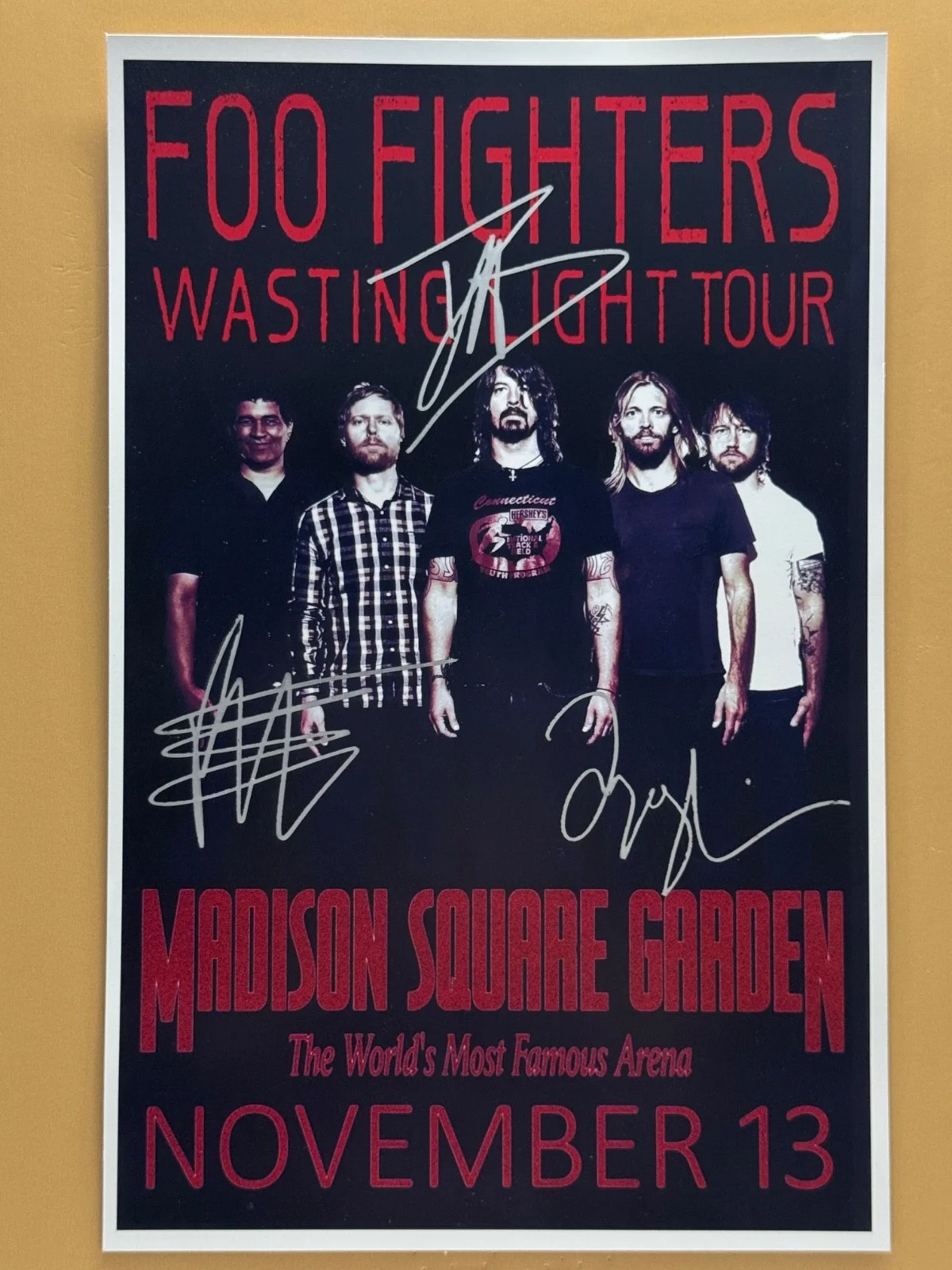 Dave Grohl, Pat Smear, Taylor Hawkins — SIGNED FOO FIGHTERS 11x17 Band Poster COA by 3 band members - Ships FREE