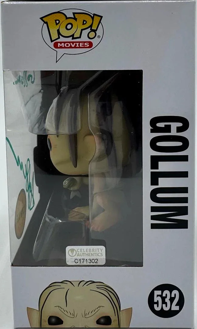 Andy Serkis — Andy Serkis Signed Funko #532 "Gollum" (LOTR) w/char name - Celebrity Authentics, image 3