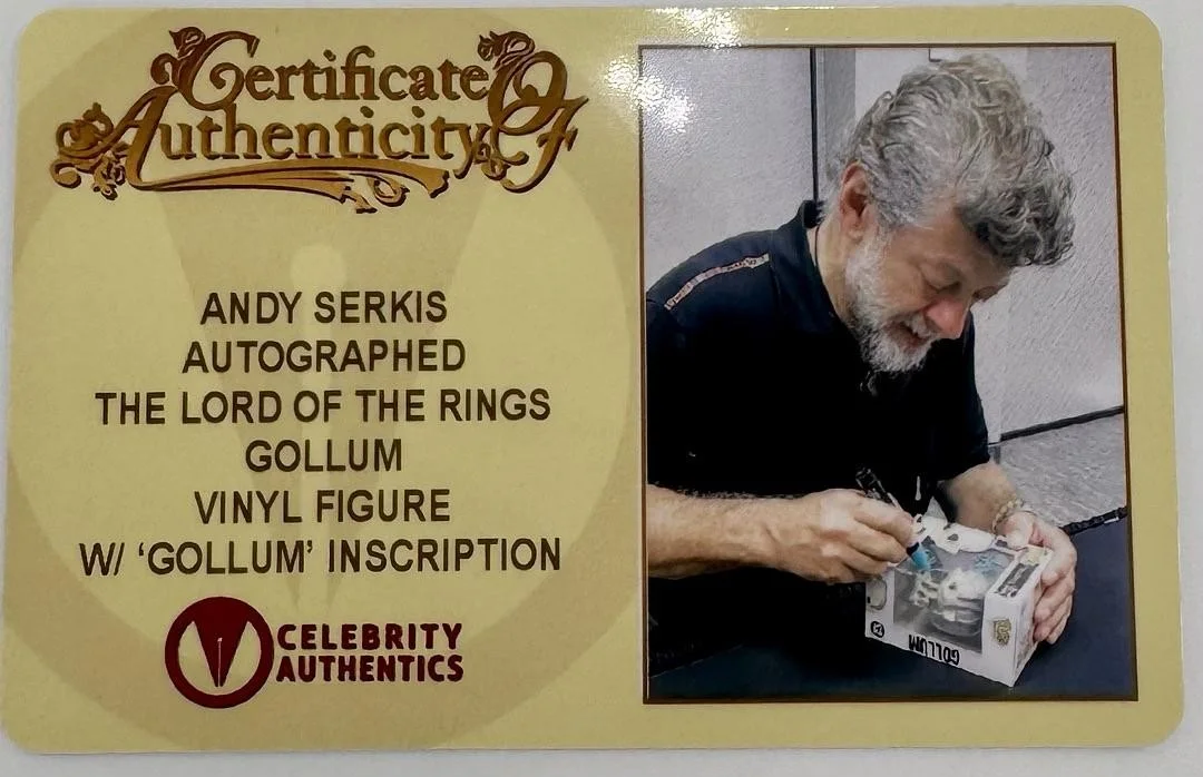 Andy Serkis — Andy Serkis Signed Funko #532 "Gollum" (LOTR) w/char name - Celebrity Authentics, image 4