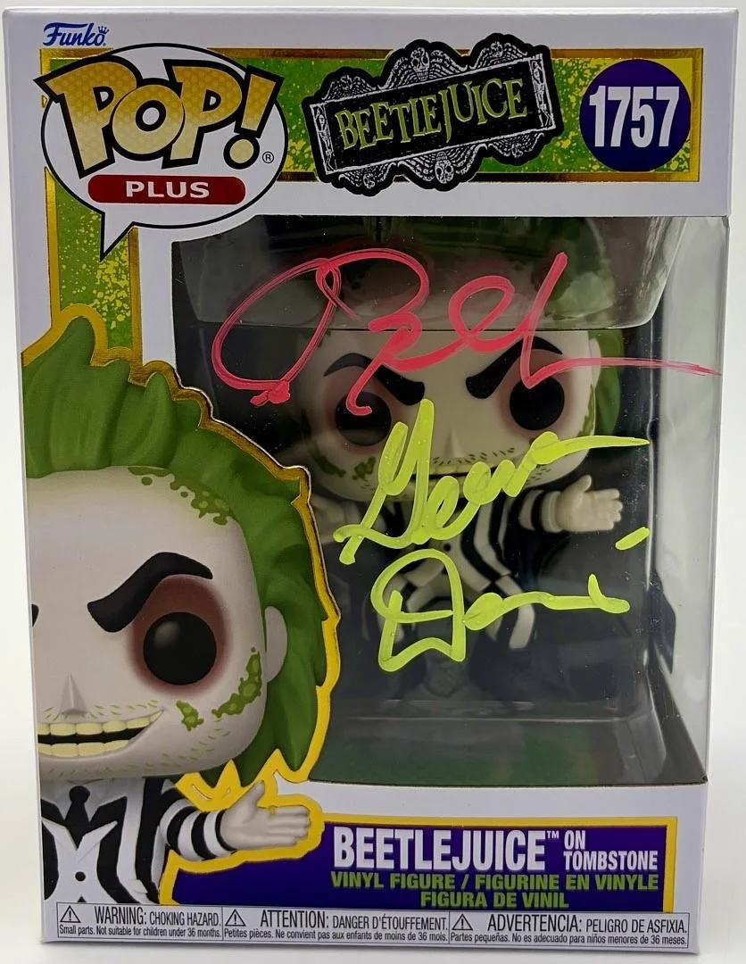 Alec Baldwin & Geena Davis — Alec Baldwin & Geena Davis signed Funko #1757 (Beetlejuice) - OC Celebrity Mtkg