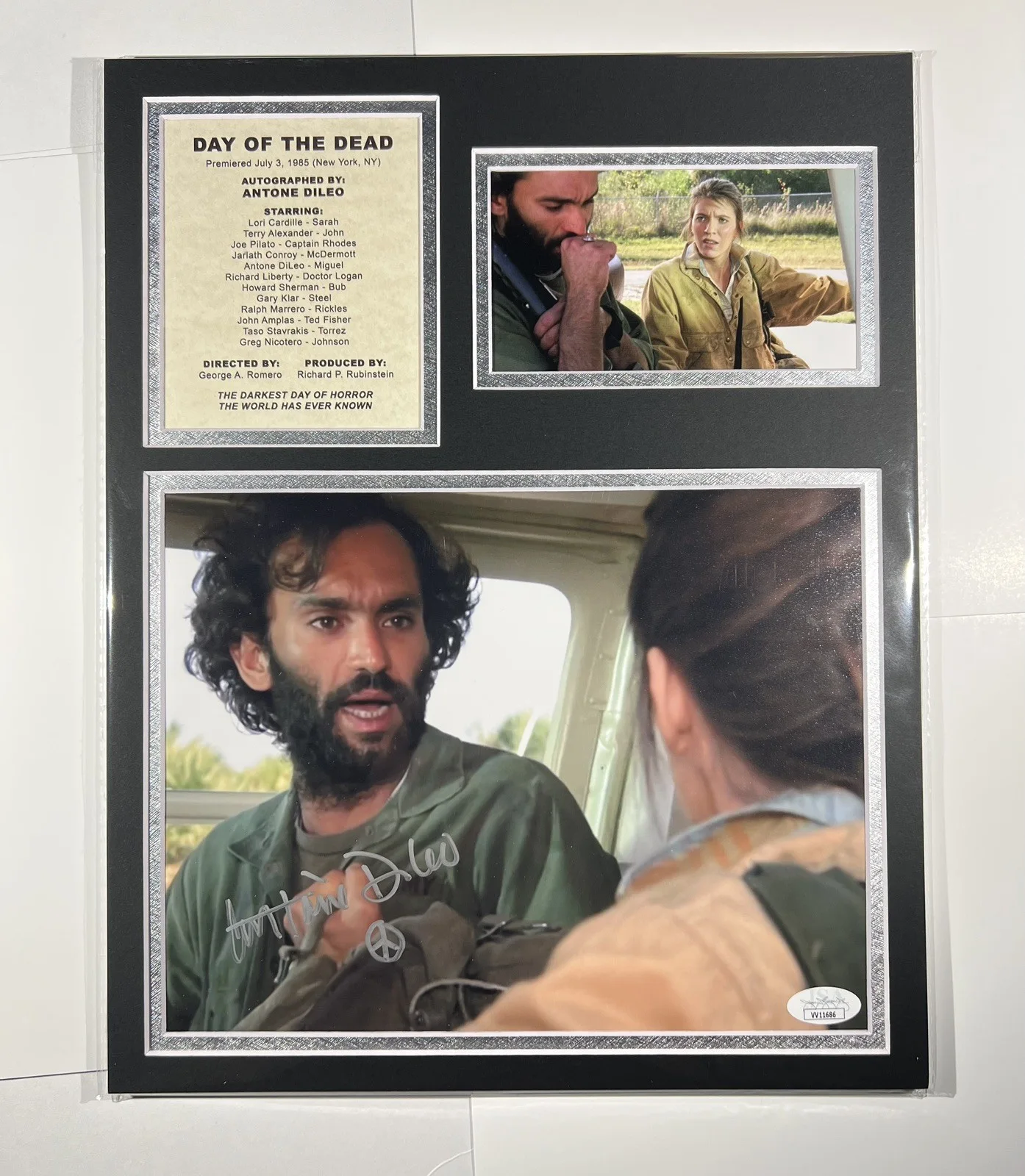 Leonard Lies — Antone Tim DiLeo DAY OF THE DEAD 1985 Autograph Photo Display 11x14 ROMERO #2, изображение 2