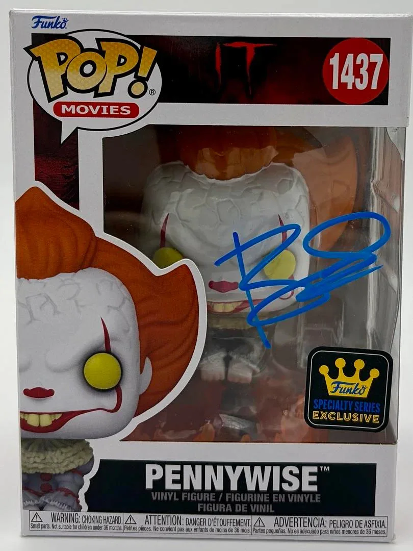 Bill Skarsgard — Bill Skarsgard signed "It" Funko Pop #1437 - Beckett COA
