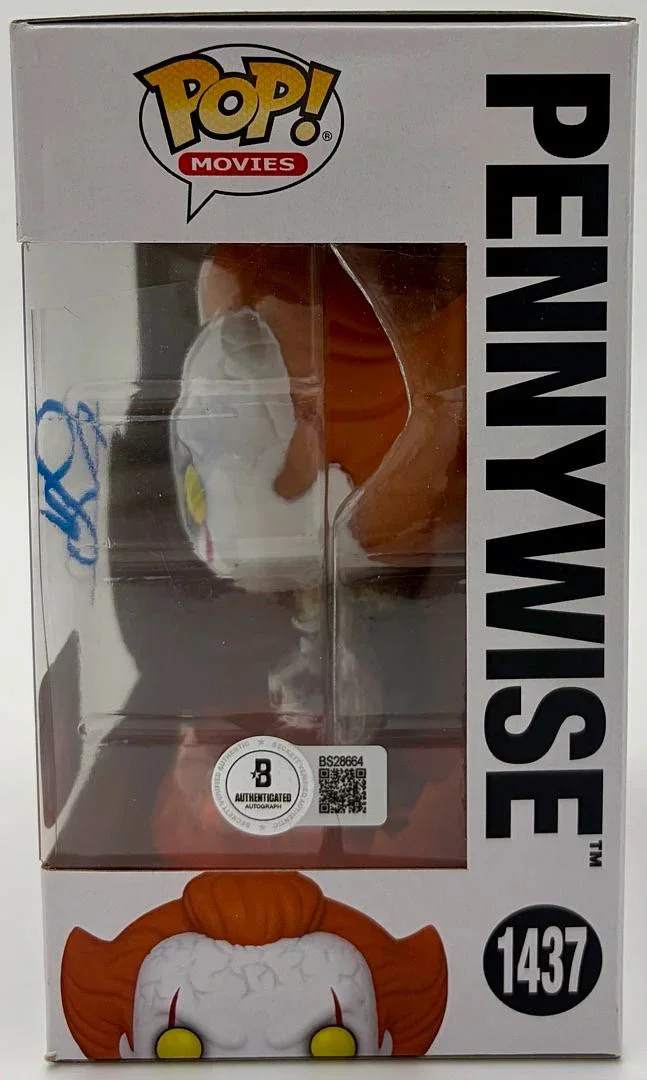 Bill Skarsgard — Bill Skarsgard signed "It" Funko Pop #1437 - Beckett COA, изображение 3