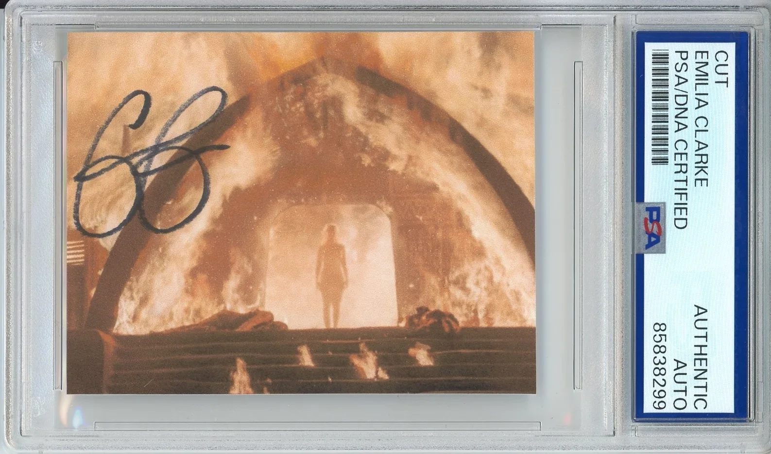 Emilia Clarke — EMILIA CLARKE SEXY GAME OF THRONES AUTOGRAPH PSA DNA COA SIGNED FIRE PICTURE