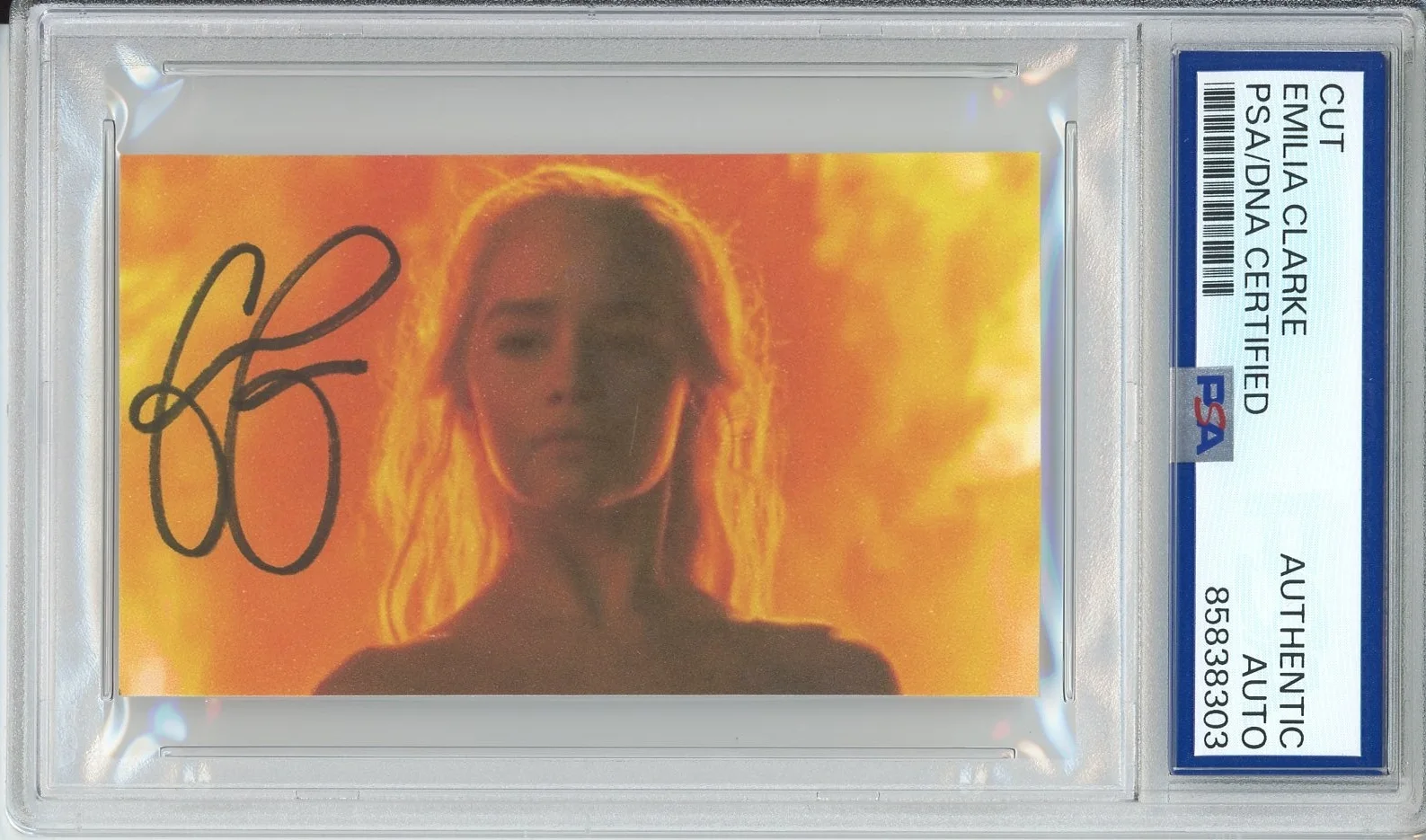 Emilia Clarke — EMILIA CLARKE SEXY GAME OF THRONES AUTOGRAPH PSA DNA COA SIGNED CUT PICTURE