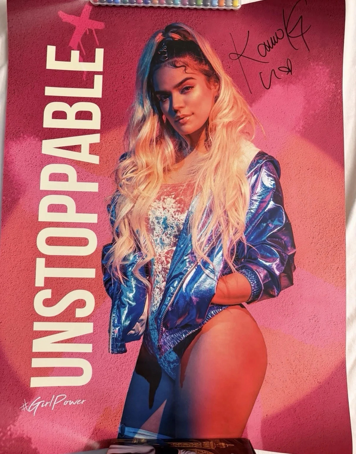 Rare Karol G Unstoppable Autographed Signed Poster, image 2