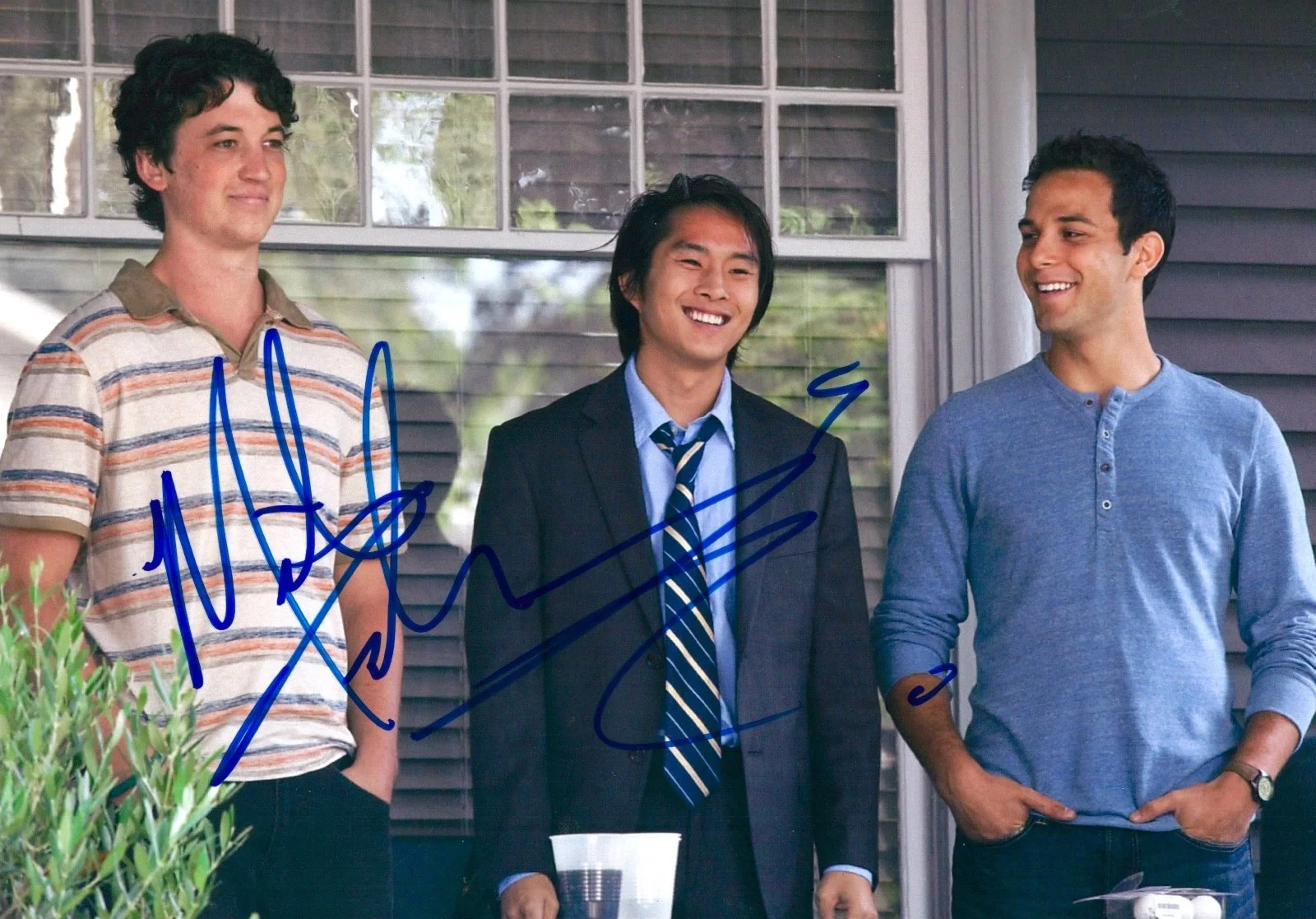 Miles Teller — Miles Teller &Justin Chon signed 21 & Over 8x10 photo In Person.Top Gun Maverick