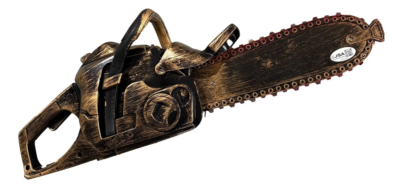 Andrew Bryniarski — Andrew Bryniarski Texas Chainsaw Massacre Signed 16" Toy Chainsaw JSA, image 2