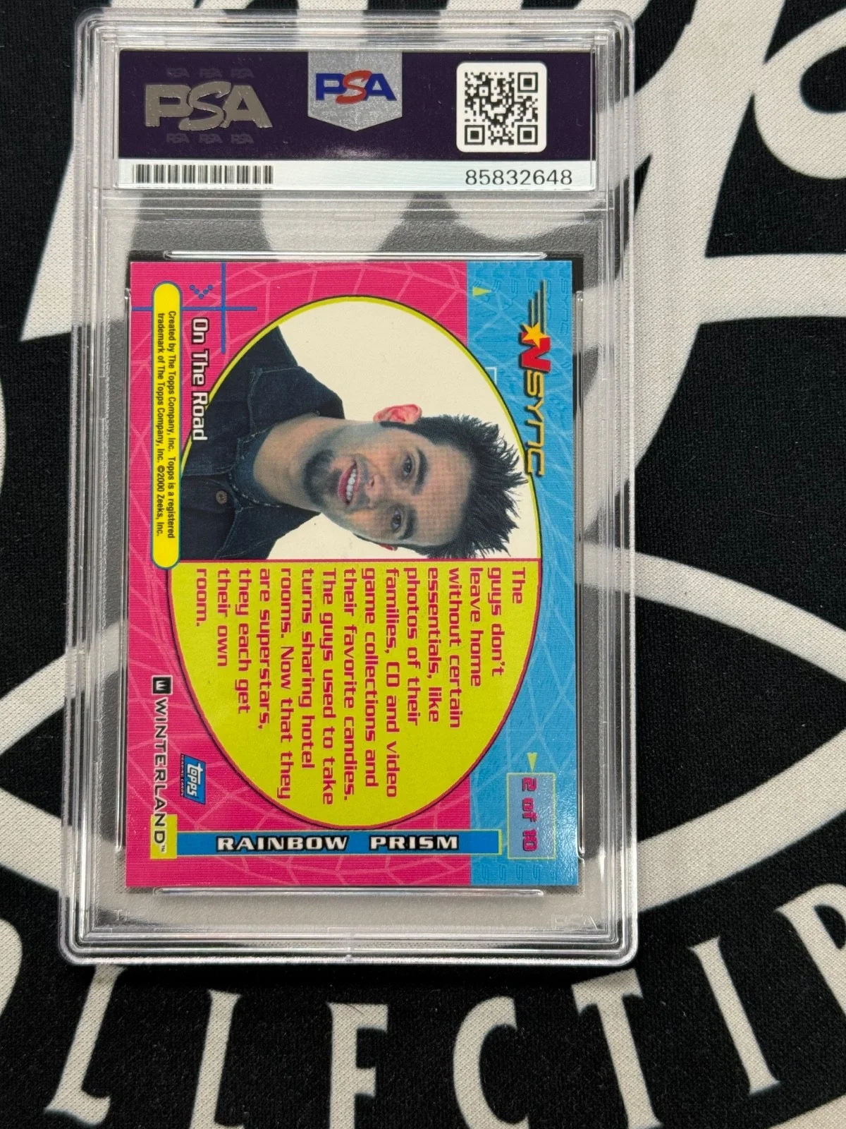 2000 Topps Chris Kirkpatrick NSYNC HOLO card #2 signed Autographed Auto PSA, image 2