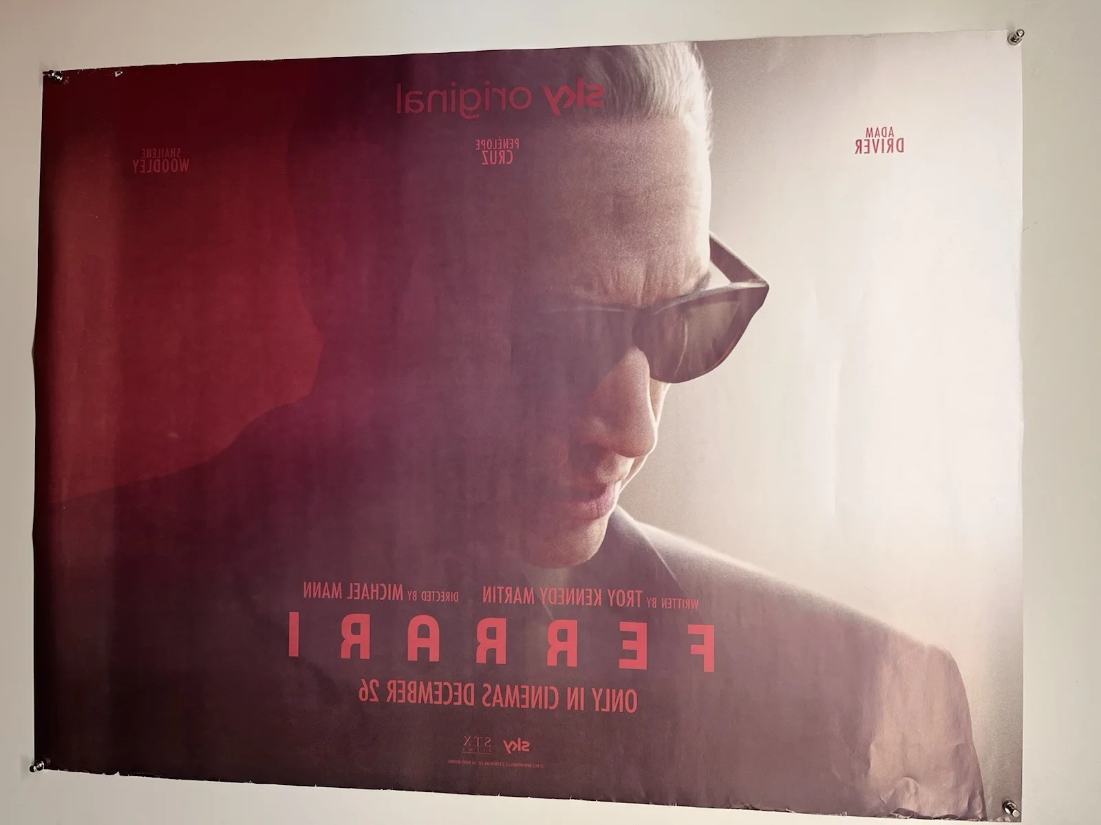 Ferrari Movie Poster Adam Driver Jack O' Connell Original Film Promotion 2023, изображение 2