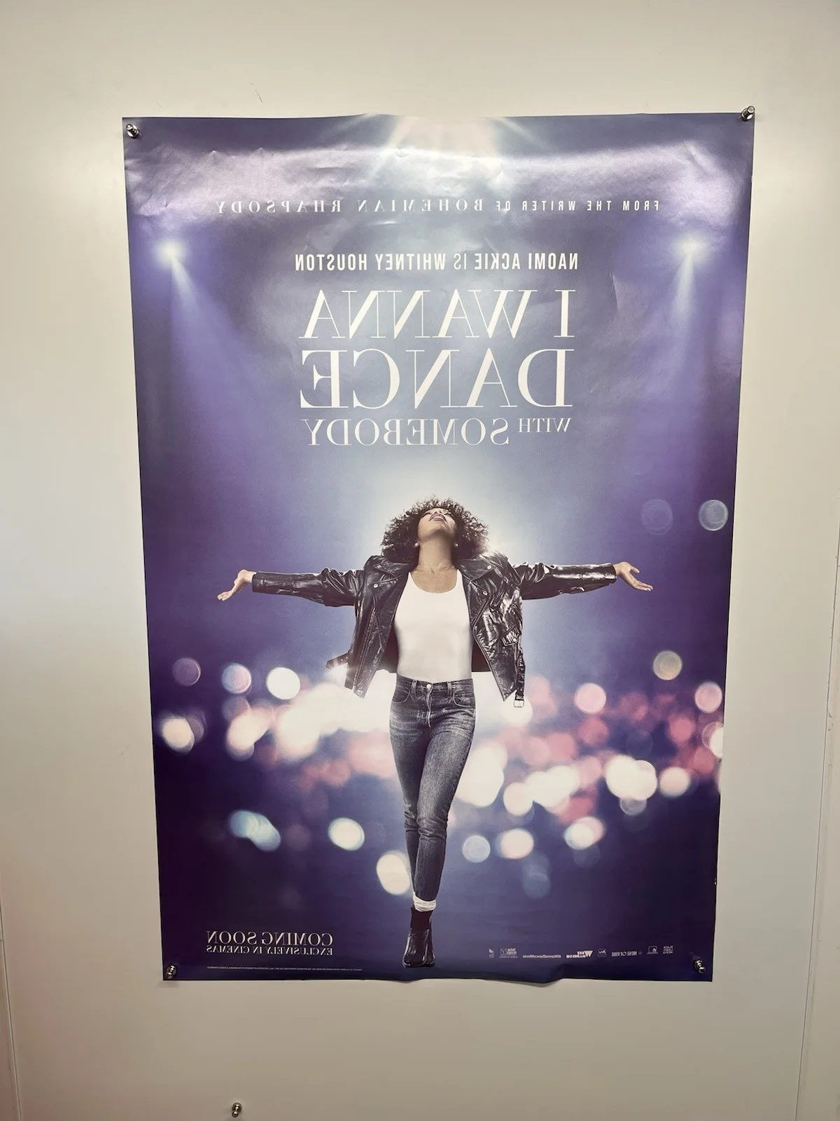 I Wanna Dance With Somebody Movie Poster Whitney Houston Original Promo 2022, изображение 2