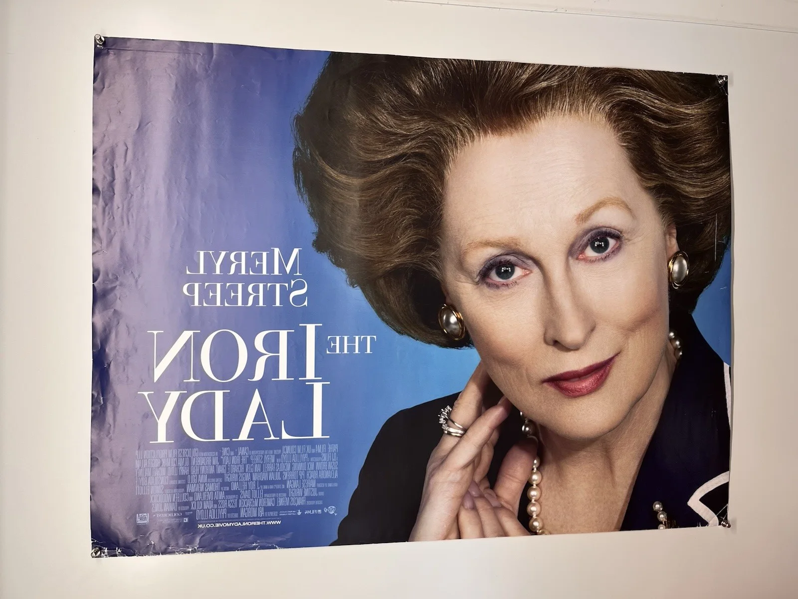 The Iron Lady Movie Poster Meryl Streep Original Jim Broadment Promotional 2011, изображение 2