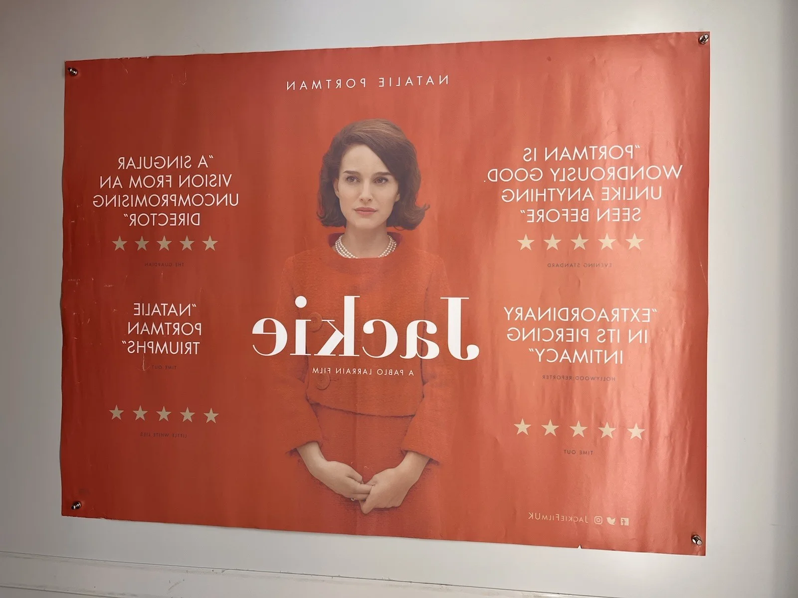 Jackie Movie Poster Natalie Portman Original Fil Promotion 2016, изображение 2