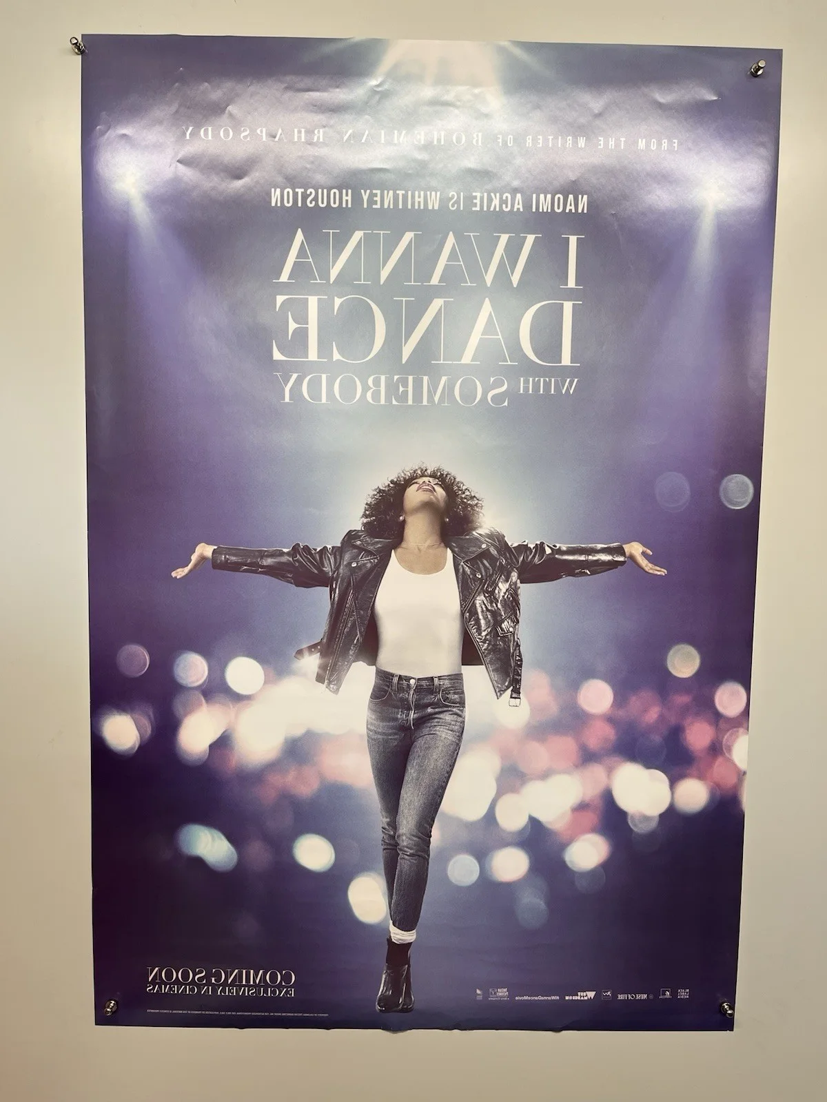 I Wanna Dance With Somebody Movie Poster Whitney Houston Original Promo 2022, изображение 2