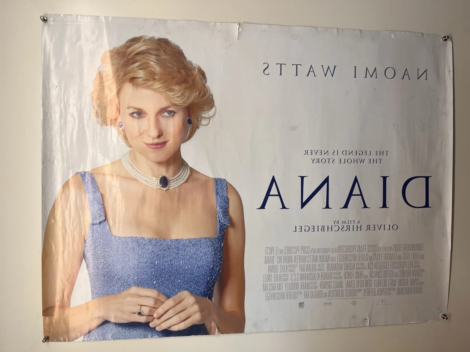 Diana Movie Poster Original Promotional Naomi Watts Charles Edwards Circa 2012, изображение 2