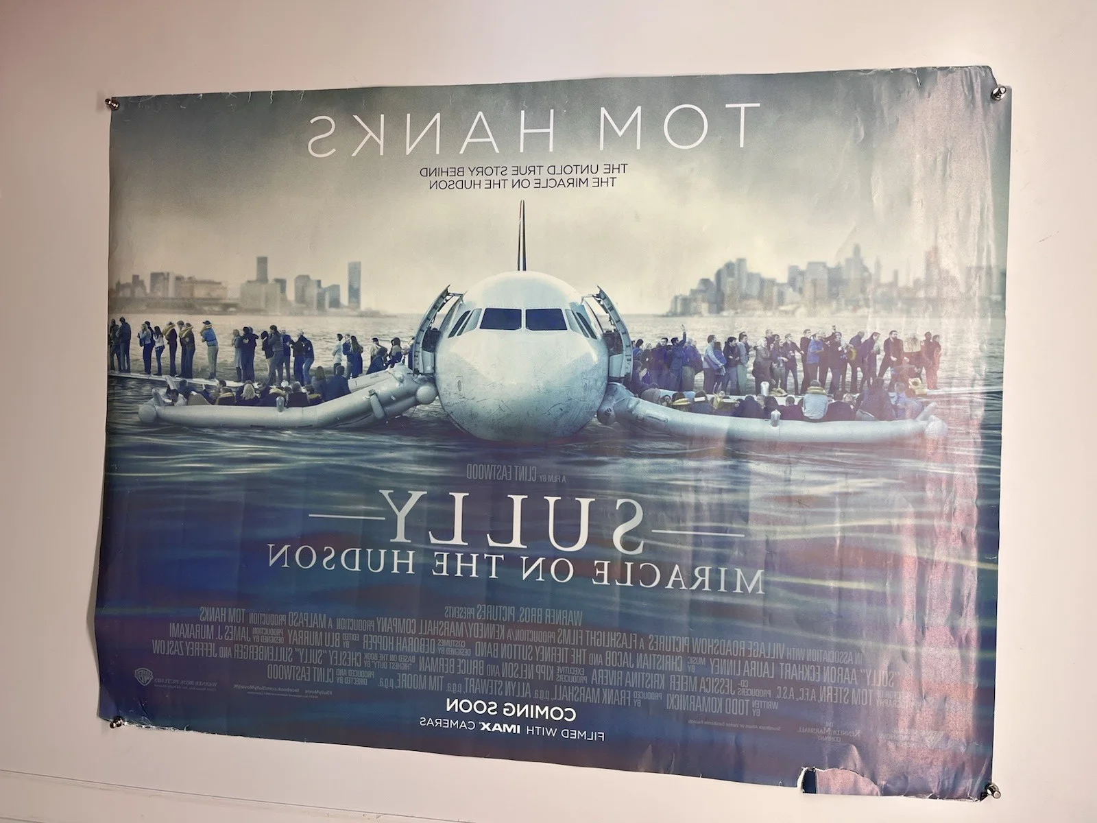 Sully Movie Poster Miracle On The Hudson Original Tom Hanks Fil Promotional 2016, изображение 3