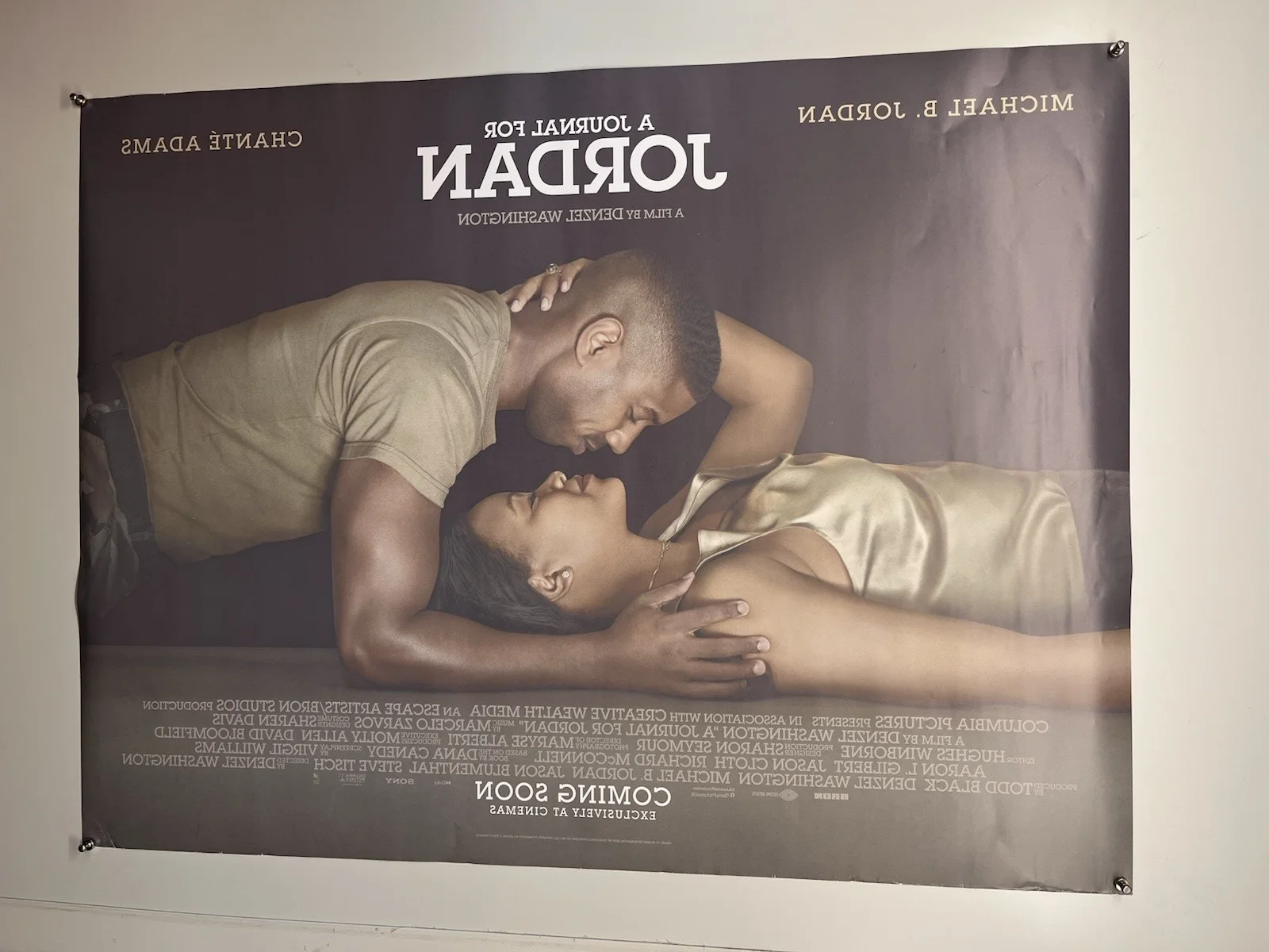 A Journal For Jordan Poster Original Michael B Jordan Chante Adams Promo 2021, image 2