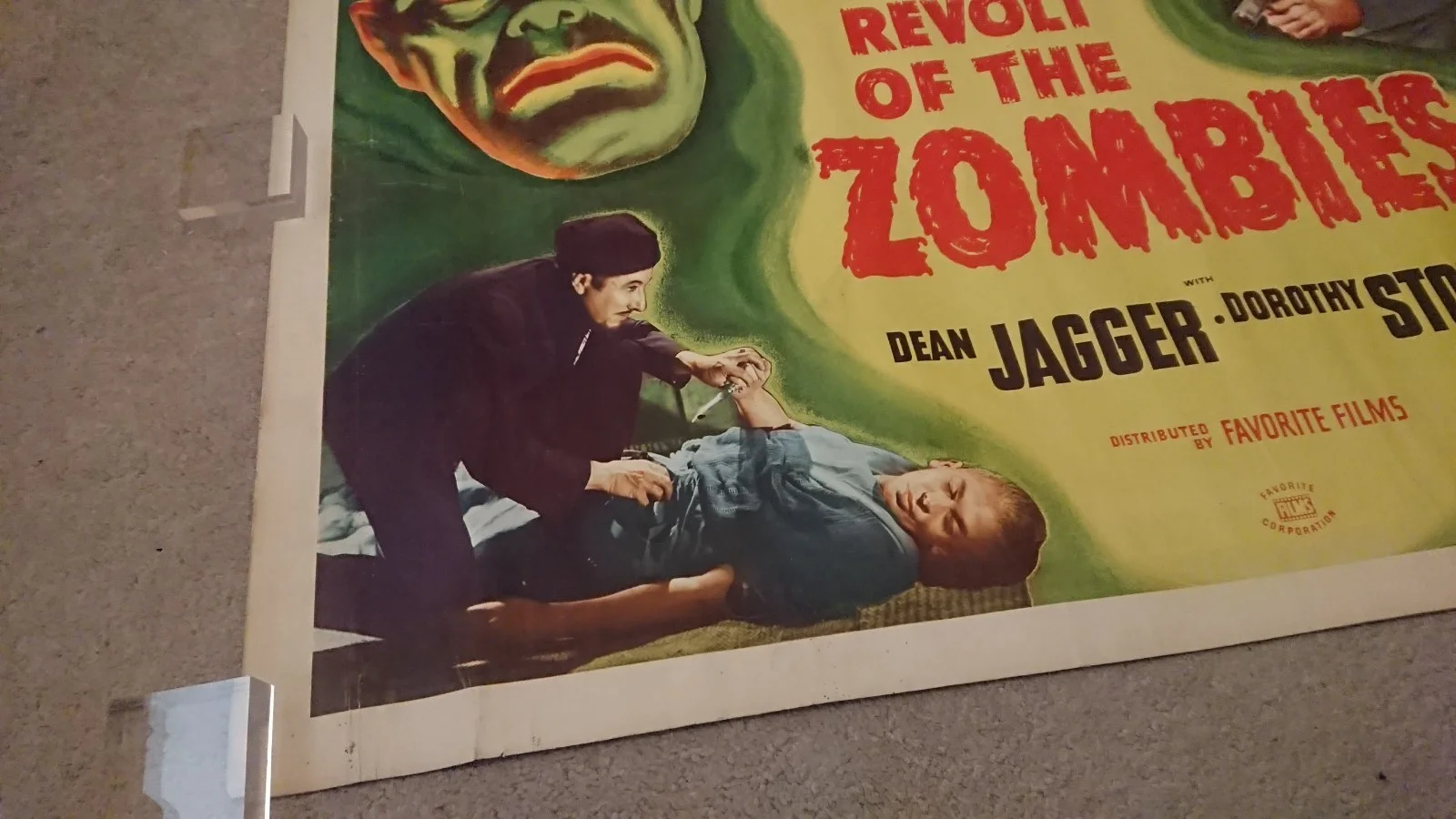 Rare 1936 Original Half Sheet Poster REVOLT OF THE ZOMBIES, 2nd Ever Zombie Film, изображение 3