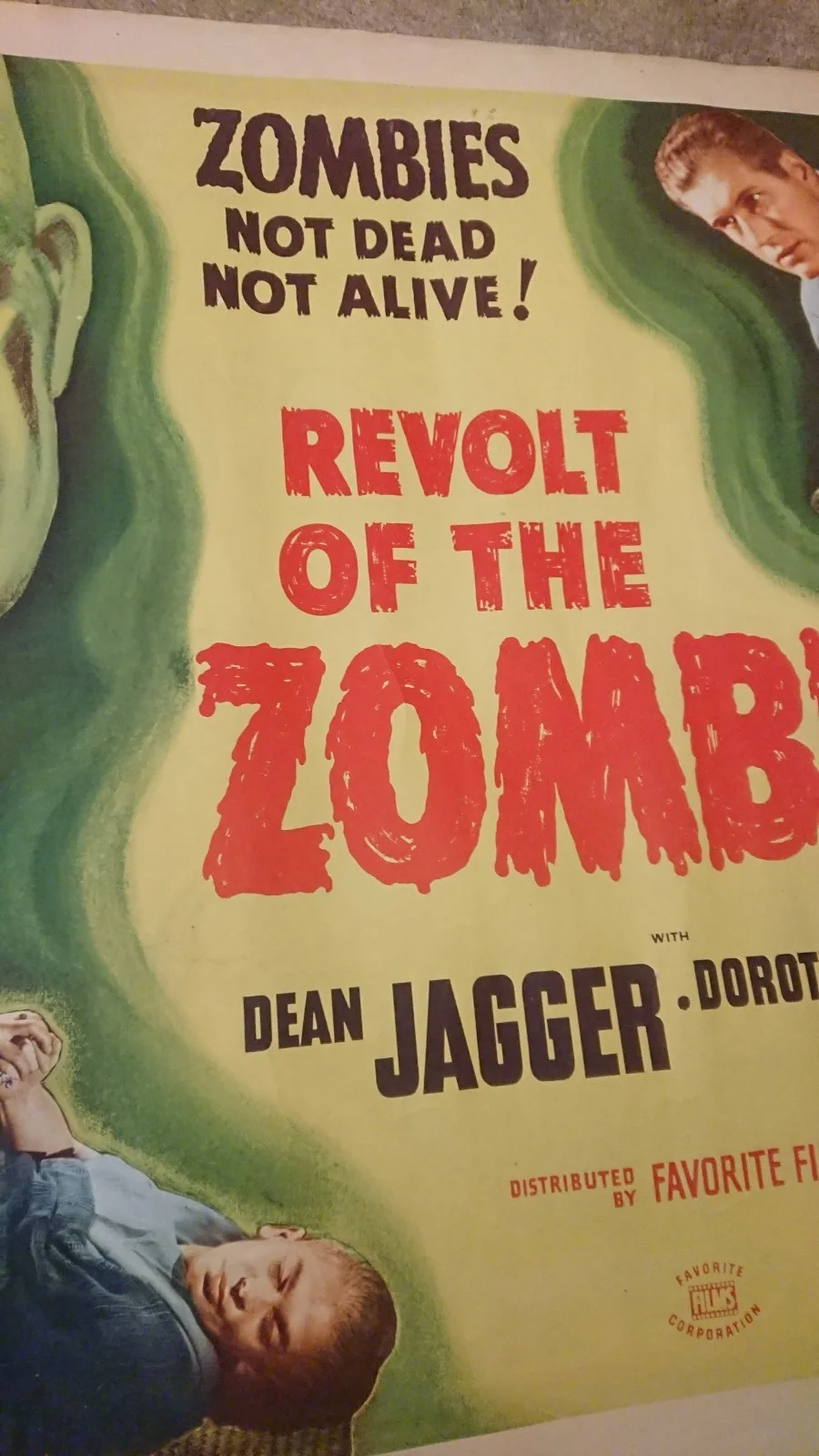 Rare 1936 Original Half Sheet Poster REVOLT OF THE ZOMBIES, 2nd Ever Zombie Film, изображение 4
