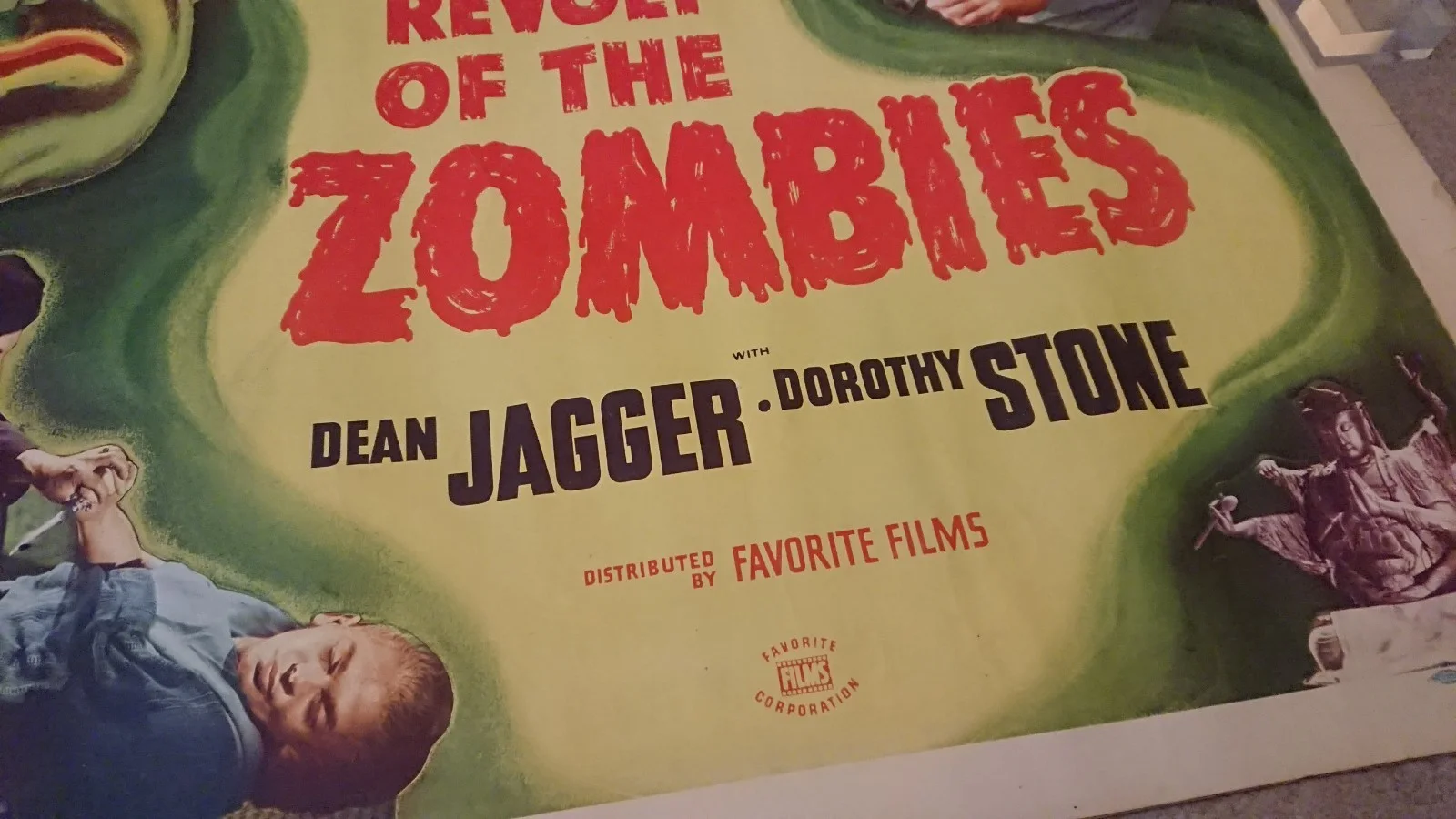 Rare 1936 Original Half Sheet Poster REVOLT OF THE ZOMBIES, 2nd Ever Zombie Film, изображение 5