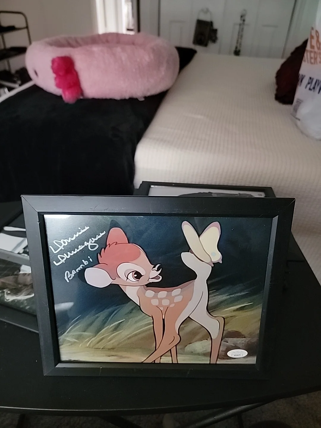 Donnie Dunagan — Framed Bambi Photo Autographed By Donnie Dunagan Inscribed Bambi