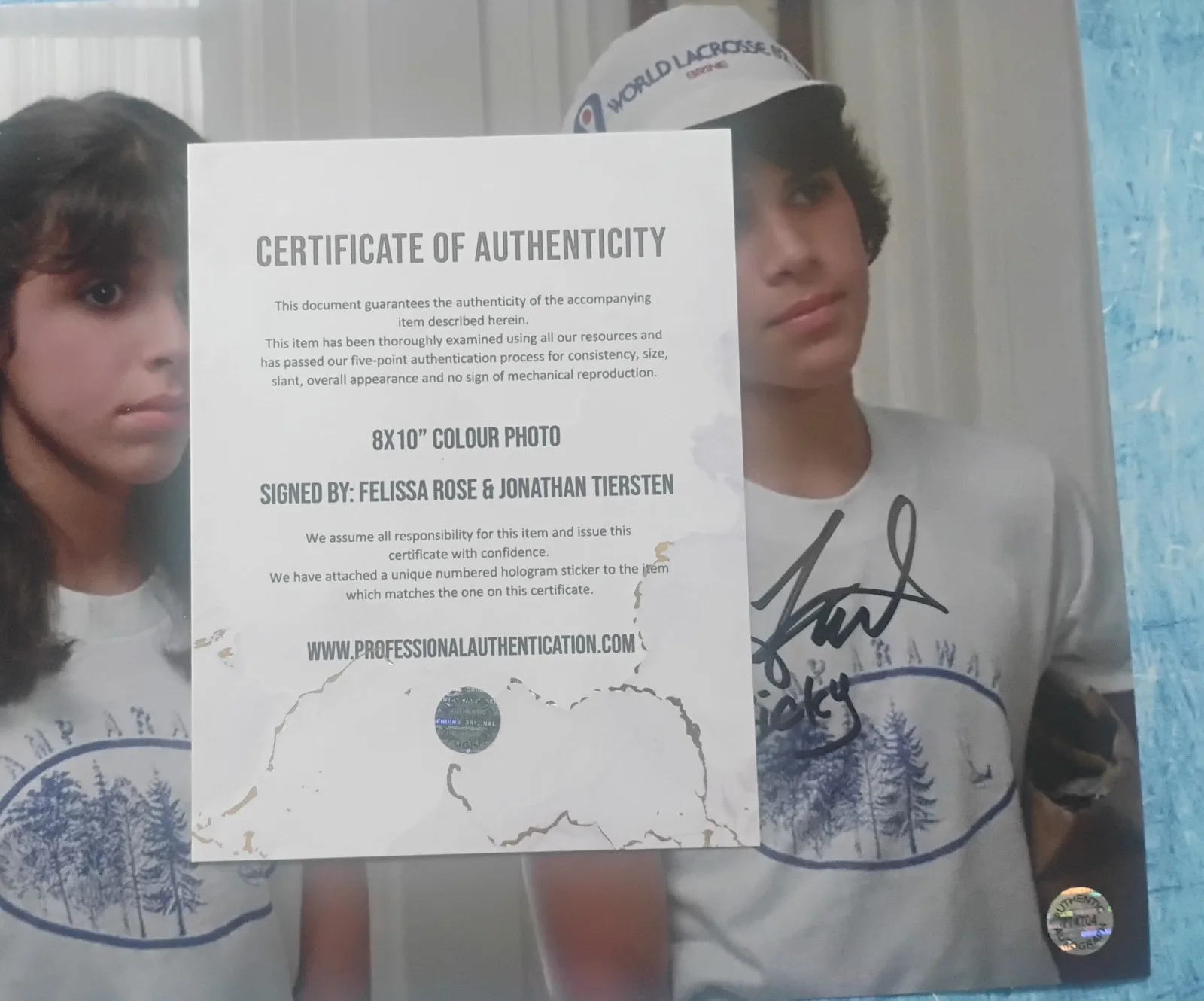 Felissa Rose & Jonathan Tiersten Hand Signed Photo COA Sleepaway Camp NO TARIFFS, изображение 5