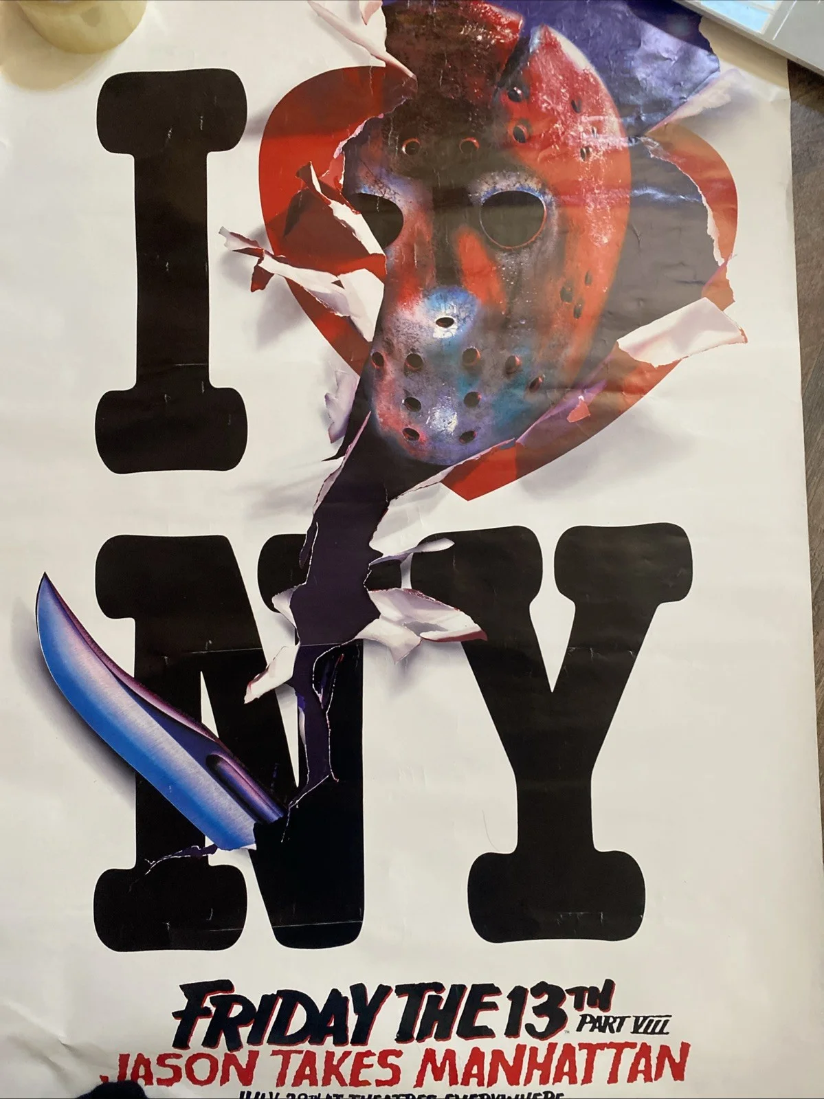 Jason Voorhees I Love NY Poster Jason Takes Manhattan, изображение 2