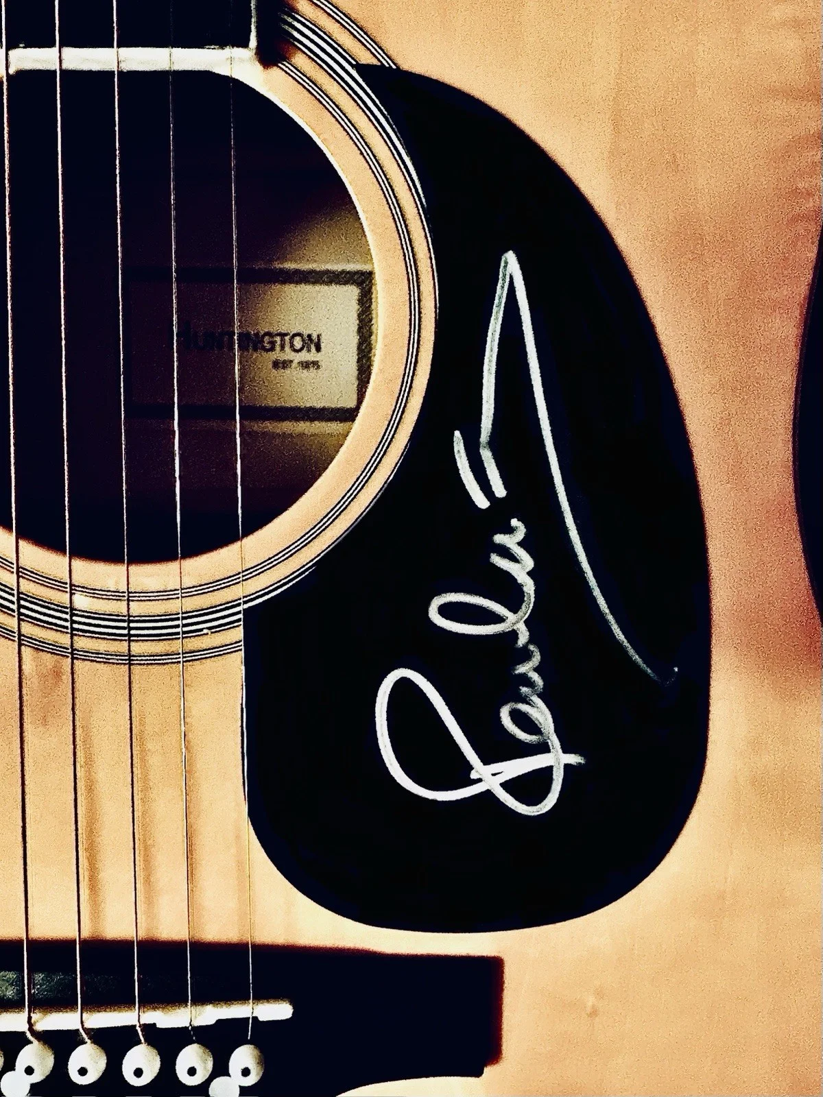 Huntington Acoustic Guitar Signed by Paul McCartney Allstar Enterprises COA, image 2